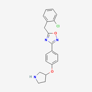 4-[5-(2-chlorobenzyl)-1,2,4-oxadiazol-3-yl]phenyl tetrahydro-1H-pyrrol-3-yl ether