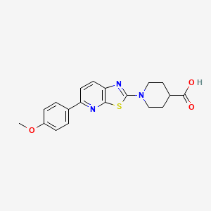 1-[5-(4-Methoxyphenyl)[1,3]thiazolo[5,4-b]pyridin-2-yl]-4-piperidinecarboxylic acid