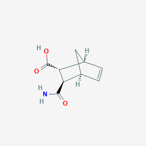 molecular formula C9H11NO3 B7983318 (1S,2R,3R,4S)-3-carbamoylbicyclo[2.2.1]hept-5-ene-2-carboxylic acid 