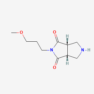 molecular formula C10H16N2O3 B7983328 (3aR,6aS)-2-(3-methoxypropyl)tetrahydropyrrolo[3,4-c]pyrrole-1,3(2H,3aH)-dione 