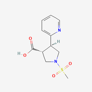 (3R,4R)-1-(methylsulfonyl)-4-(2-pyridyl)tetrahydro-1H-pyrrole-3-carboxylic acid