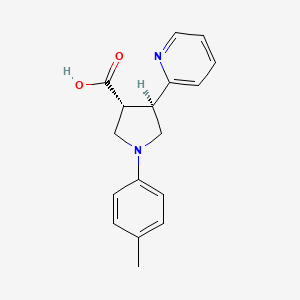 (3R,4R)-1-(4-methylphenyl)-4-(2-pyridyl)tetrahydro-1H-pyrrole-3-carboxylic acid