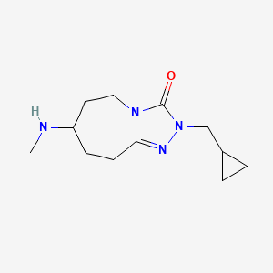 molecular formula C12H20N4O B7983388 2-(cyclopropylmethyl)-7-(methylamino)-2,5,6,7,8,9-hexahydro-3H-[1,2,4]triazolo[4,3-a]azepin-3-one 