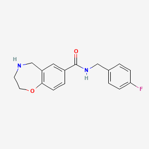 N-(4-fluorobenzyl)-2,3,4,5-tetrahydro-1,4-benzoxazepine-7-carboxamide