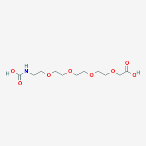 molecular formula C11H21NO8 B7983417 1-Hydroxy-1-oxo-5,8,11,14-tetraoxa-2-azahexadecan-16-oic acid 