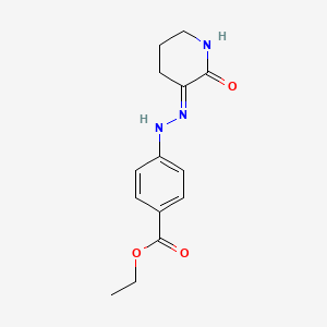 (E)-Ethyl 4-(2-(2-oxopiperidin-3-ylidene)hydrazinyl)benzoate