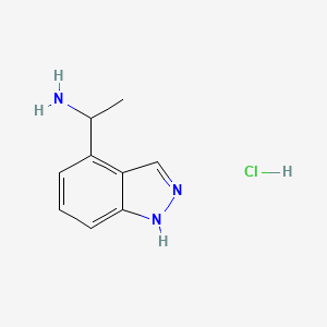 molecular formula C9H12ClN3 B7983528 1-(1H-Indazol-4-yl)ethanamine hydrochloride 