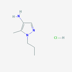 molecular formula C7H14ClN3 B7983539 5-Methyl-1-propyl-1H-pyrazol-4-amine hydrochloride 