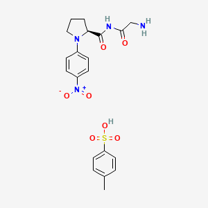 molecular formula C20H24N4O7S B7983580 (S)-N-(2-Aminoacetyl)-1-(4-nitrophenyl)pyrrolidine-2-carboxamide 4-methylbenzenesulfonate 