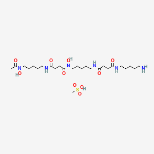 molecular formula C26H52N6O10S B7983595 N'-[5-[[4-[5-[acetyl(hydroxy)amino]pentylamino]-4-oxobutanoyl]-hydroxyamino]pentyl]-N-(5-aminopentyl)butanediamide;methanesulfonic acid 