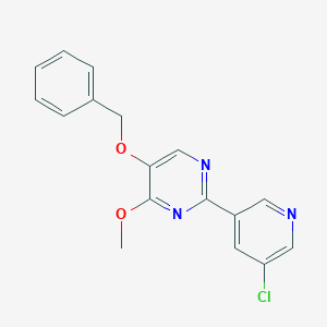 molecular formula C17H14ClN3O2 B7983619 5-(Benzyloxy)-2-(5-chloropyridin-3-yl)-4-methoxypyrimidine 