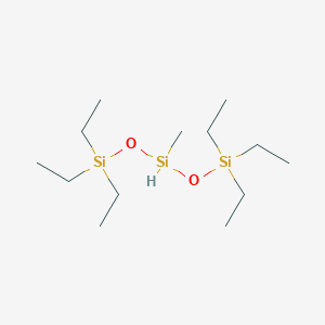 molecular formula C13H34O2Si3 B7983639 Triethyl-[methyl(triethylsilyloxy)silyl]oxysilane 