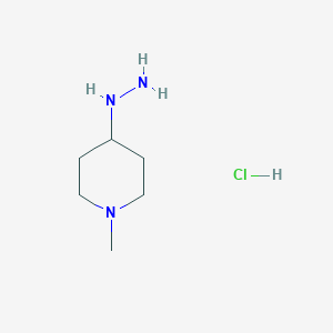 molecular formula C6H16ClN3 B7983659 4-Hydrazinyl-1-methylpiperidine hydrochloride CAS No. 1245643-76-8