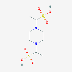 1-[4-(1-Sulfoethyl)piperazin-1-yl]ethanesulfonic acid