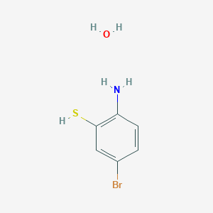 molecular formula C6H8BrNOS B7983775 2-Amino-5-bromobenzene-1-thiol hydrate 