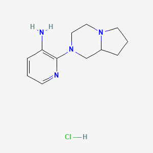 molecular formula C12H19ClN4 B7983807 2-(Hexahydropyrrolo[1,2-a]pyrazin-2(1H)-yl)pyridin-3-amine hydrochloride 