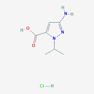 molecular formula C7H12ClN3O2 B7983819 3-Amino-1-isopropyl-1H-pyrazole-5-carboxylic acid hydrochloride 