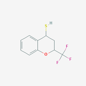 molecular formula C10H9F3OS B7983850 2-(trifluoromethyl)-3,4-dihydro-2H-chromene-4-thiol 