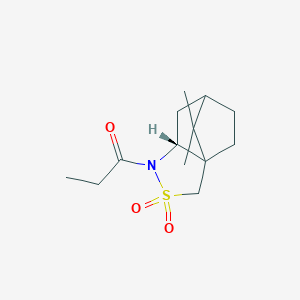 molecular formula C13H21NO3S B7983882 1-[(5R)-10,10-dimethyl-3,3-dioxo-3lambda6-thia-4-azatricyclo[5.2.1.01,5]decan-4-yl]propan-1-one 