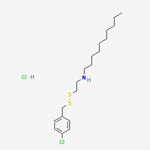 N-(2-((p-Chlorobenzyl)dithio)ethyl)decylamine hydrochloride