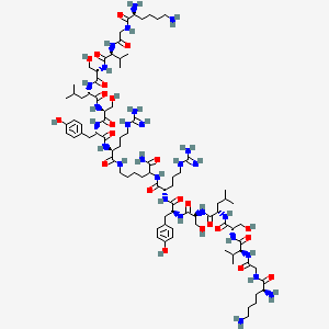 molecular formula C86H147N27O23 B7983945 H-Lys-Gly-Val-Ser-Leu-Ser-Tyr-Arg-DL-Lys(1)-NH2.H-Lys-Gly-Val-Ser-Leu-Ser-Tyr-Arg-(1) 