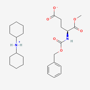 molecular formula C26H40N2O6 B7983953 dicyclohexylazanium;(4S)-5-methoxy-5-oxo-4-(phenylmethoxycarbonylamino)pentanoate 