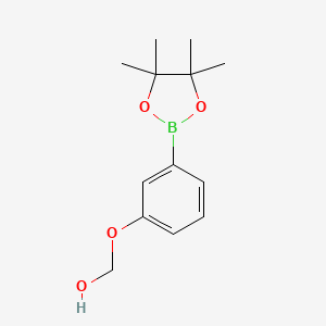molecular formula C13H19BO4 B7983966 [3-(4,4,5,5-Tetramethyl-1,3,2-dioxaborolan-2-yl)phenoxy]methanol 