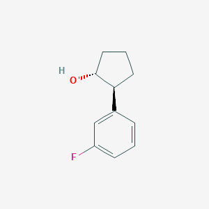 molecular formula C11H13FO B7983989 trans-2-(3-Fluorophenyl)cyclopentanol 