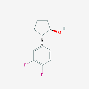 molecular formula C11H12F2O B7983991 (1R,2S)-2-(3,4-difluorophenyl)cyclopentan-1-ol 