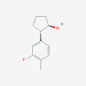 molecular formula C12H15FO B7984034 (1R,2S)-2-(3-fluoro-4-methylphenyl)cyclopentan-1-ol 