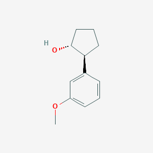 molecular formula C12H16O2 B7984039 trans-2-(3-Methoxyphenyl)cyclopentanol 