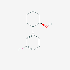 molecular formula C13H17FO B7984112 (1R,2S)-2-(3-fluoro-4-methylphenyl)cyclohexan-1-ol 