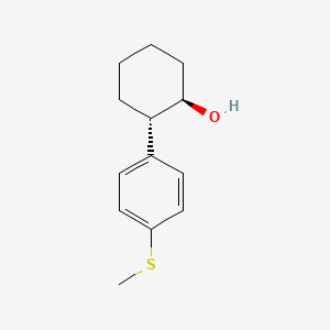 molecular formula C13H18OS B7984140 trans-2-(4-(Methylthio)phenyl)cyclohexanol 