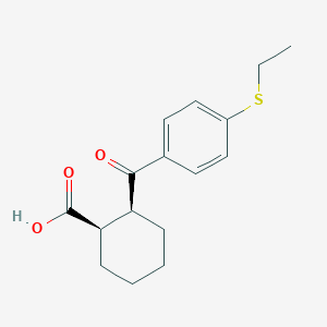 (1R,2S)-2-(4-ethylsulfanylbenzoyl)cyclohexane-1-carboxylic acid