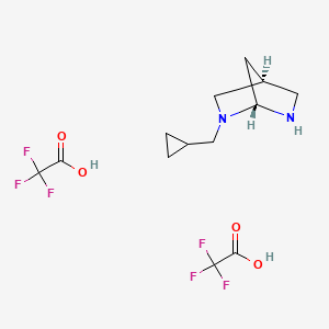 molecular formula C13H18F6N2O4 B7984175 (1R,4S)-2-(cyclopropylmethyl)-2,6-diazabicyclo[2.2.1]heptane;2,2,2-trifluoroacetic acid 