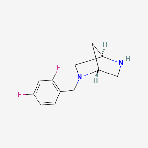 molecular formula C12H14F2N2 B7984179 (1R,4R)-2-[(2,4-difluorophenyl)methyl]-2,5-diazabicyclo[2.2.1]heptane 