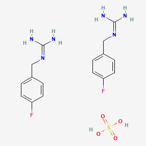 molecular formula C16H22F2N6O4S B7984193 N-(4-Fluoro-benzyl)-guanidine hemisulfate 