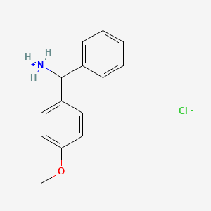 molecular formula C14H16ClNO B7984201 c-(4-Methoxy-phenyl)-c-phenyl-methylamine hcl salt 