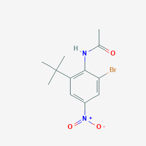 molecular formula C12H15BrN2O3 B7984215 N-(2-bromo-6-tert-butyl-4-nitrophenyl)acetamide 