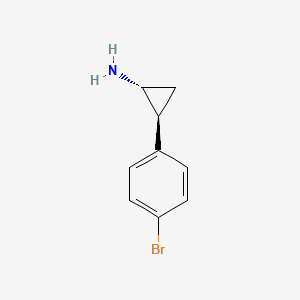 molecular formula C9H10BrN B7984312 (1R,2S)-2-(4-Bromophenyl)cyclopropan-1-amine 