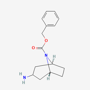 molecular formula C15H20N2O2 B7984358 Benzyl (1R,3s,5S)-3-amino-8-azabicyclo[3.2.1]octane-8-carboxylate 