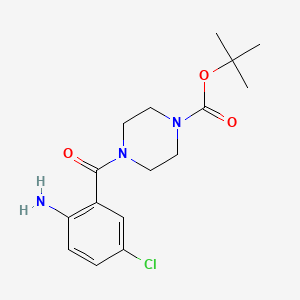 molecular formula C16H22ClN3O3 B7984395 4-(2-Amino-5-chloro-benzoyl)-piperazine-1-carboxylic acid tert-butyl ester 