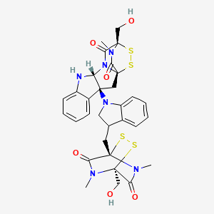 3,11a-Epidithio-11ah-pyrazino[1',2':1,5]pyrrolo[2,3-b]indole-1,4-dione,2,3,5a,6,10b,11-hexahydro-3-(hydroxymethyl)-10b-[(1S,4S)-3-[[4-(hydroxymethyl)-5,7-dimethyl-6,8-dioxo-2,3-dithia-5,7-diazabicyclo