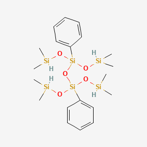 molecular formula C20H38O5Si6 B7984455 1,3-Diphenyl-1,1,3,3-tetrakis(dimethyl-siloxy)disiloxane 
