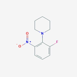 molecular formula C11H13FN2O2 B7984469 1-(2-Fluoro-6-nitrophenyl)piperidine 