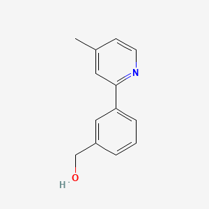 molecular formula C13H13NO B7984518 (3-(4-Methylpyridin-2-yl)phenyl)methanol 