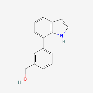 molecular formula C15H13NO B7984543 (3-(1H-Indol-7-yl)phenyl)methanol 