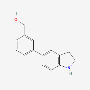 molecular formula C15H15NO B7984550 (3-(Indolin-5-yl)phenyl)methanol 