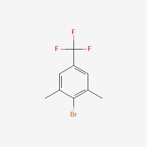 molecular formula C9H8BrF3 B7984554 2-Bromo-1,3-dimethyl-5-(trifluoromethyl)benzene 