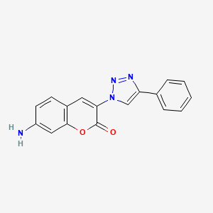 molecular formula C17H12N4O2 B7984573 7-Amino-3-(4-phenyl-1h-1,2,3-triazol-1-yl)-2h-chromen-2-one 